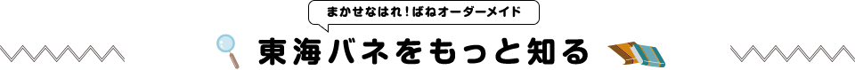 まかせなはれ！ばねオーダーメイド 東海バネをもっと知る