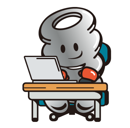 パソコンを操作するAIばねっと君
